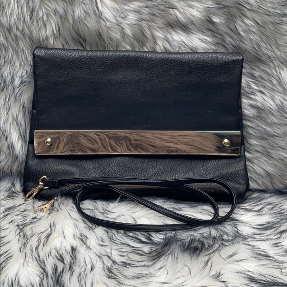 Call it Spring Black Clutch/Crossbody Purse